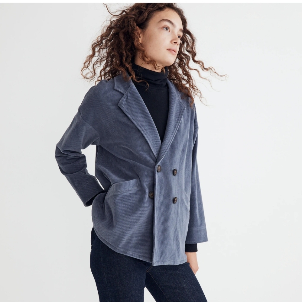 Madewell Knit Corduroy Redford Blazer, Size Large